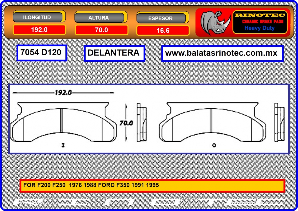 Balatas Para F F Modelo Rinotec